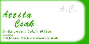 attila csak business card